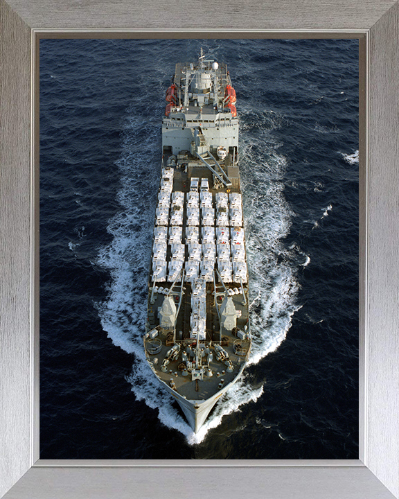 RFA Sir Tristram (L3505) Photo Print - Bow View - Royal Fleet Auxiliary Round Table Class Ship Posters, Prints, & Visual Artwork Hampshire Prints 10 x 8 Silver Frame No