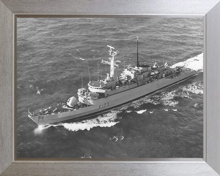 HMS Arrow (F173) Royal Navy Type 21 Frigate At Sea Photo Print Wall Art Decor Posters, Prints, & Visual Artwork Hampshire Prints 10 x 8 Silver Frame No