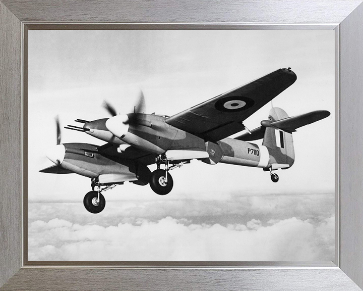 RAF Westland Whirlwind in Flight Photo Print - Royal Air Force Aircraft Hampshire Prints 10 x 8 Silver Frame No