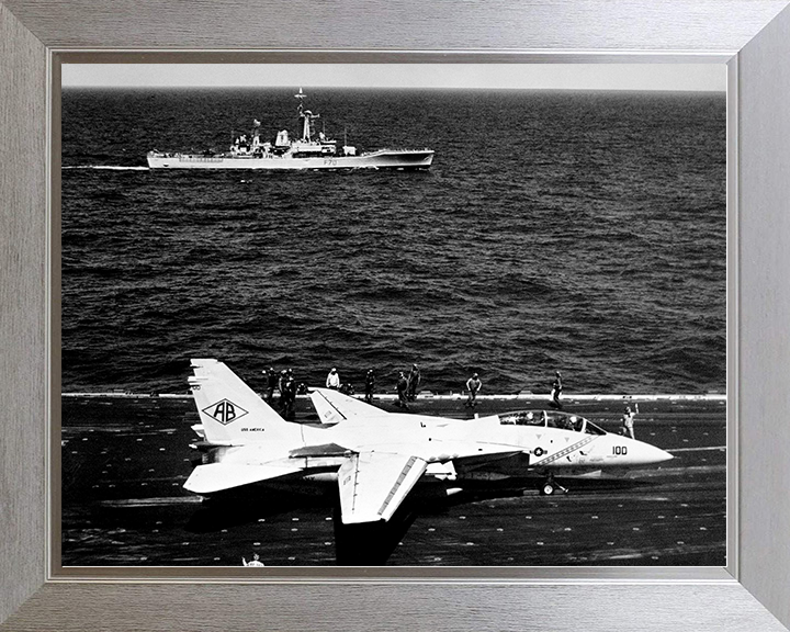 HMS Apollo (F70) Royal Navy Leander Class Frigate From A Carrier Photo Print Wall Art Decor Posters, Prints, & Visual Artwork Hampshire Prints 10 x 8 Silver Frame No