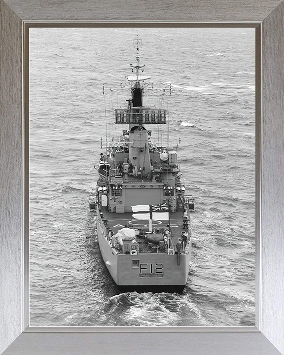 HMS Achilles (F12) Royal Navy Leander Class Frigate Photo Print Stern View Warship Wall Art Posters, Prints, & Visual Artwork Hampshire Prints 10 x 8 Silver Frame No