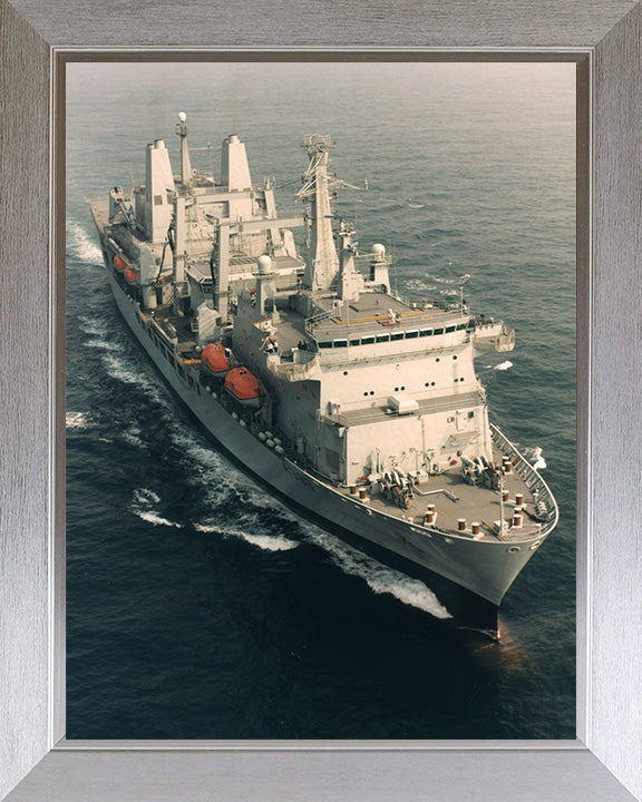 RFA Fort George (A388) Photo Print - From Above - Royal Fleet Auxiliary Fort Class Tanker Hampshire Prints 10 x 8 Silver Frame No