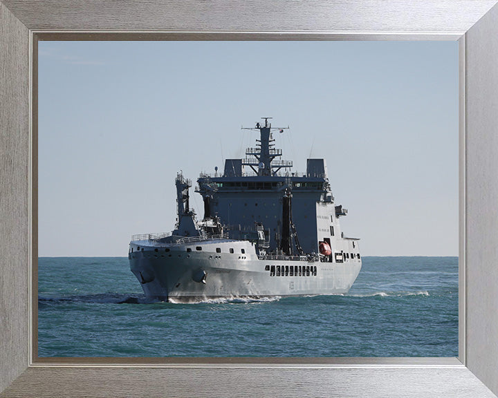 RFA Tideforce (A139) Photo Print - Port Bow View - Royal Fleet Auxiliary Tide Class Tanker Hampshire Prints 10 x 8 Silver Frame No
