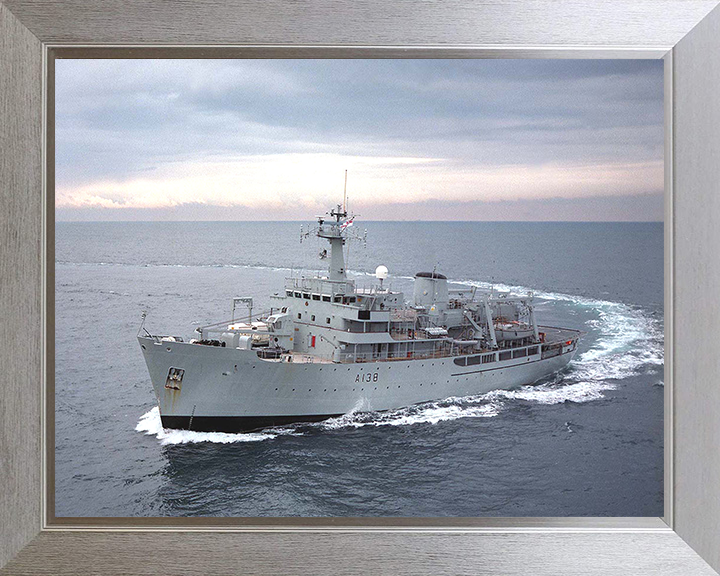HMS Herald (H138) Photo Print - At Sea 1996 - Royal Navy Hecla Class Survey Vessel