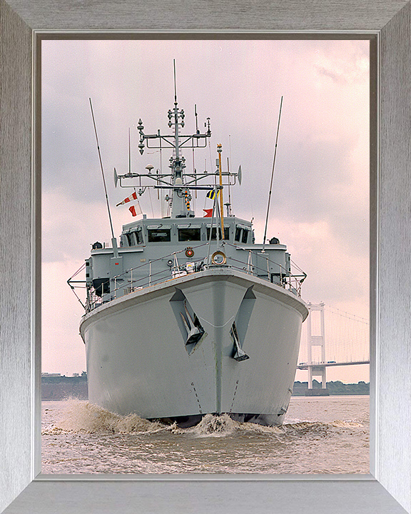 HMS Berkeley (M40) Photo Print - Bow View - Royal Navy Hunt Class Mine Warfare Vessel