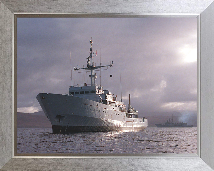 HMS Beagle (H319) Photo Print - With USS Stark - Royal Navy Bulldog Class Survey Vessel