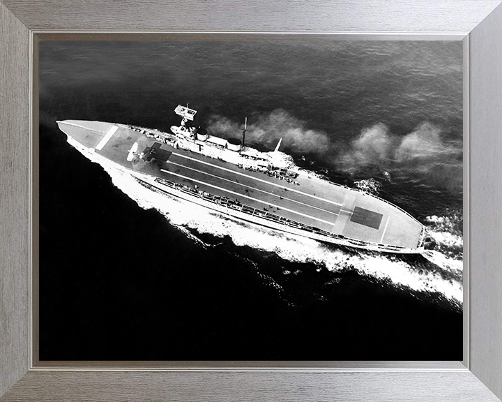 HMS Eagle (1918) Photo Print - At Sea 1931 - Royal Navy Aircraft Carrier Hampshire Prints 10 x 8 Silver Frame No