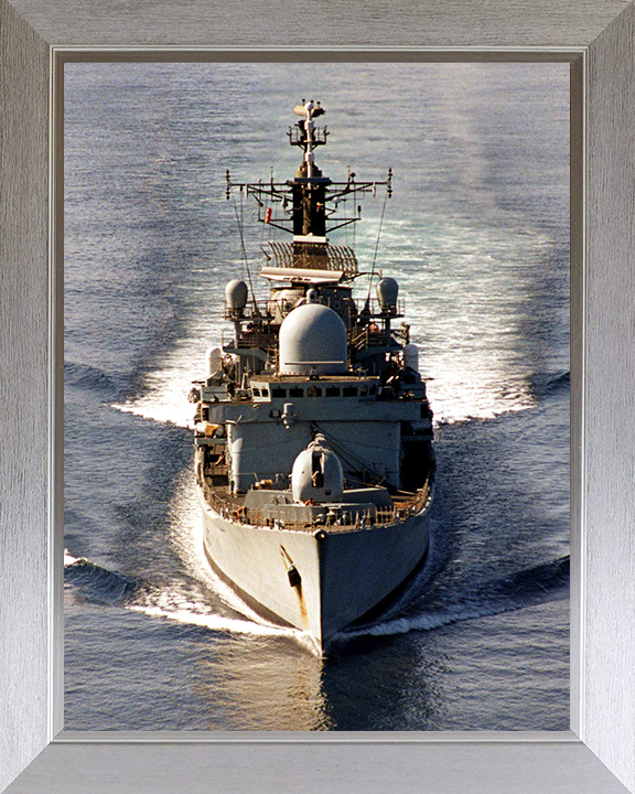 HMS York (D98) - Arabian Sea 2002 - Royal Navy Type 42 Destroyer Photo Print Wall Art Naval Decor UK Posters, Prints, & Visual Artwork Hampshire Prints 10 x 8 Silver Frame No