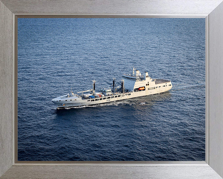 RFA Tidespring (A136) Photo Print - at Sea 2025 - Royal Fleet Auxiliary Tide Class Tanker Hampshire Prints 10 x 8 Silver Frame No