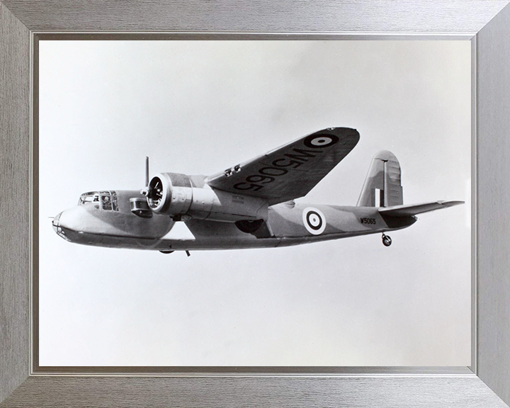 RAF Blackburn Botha B.26 in Flight Photo Print - Royal Air Force Aircraft Posters, Prints, & Visual Artwork Hampshire Prints 10 x 8 Silver Frame No