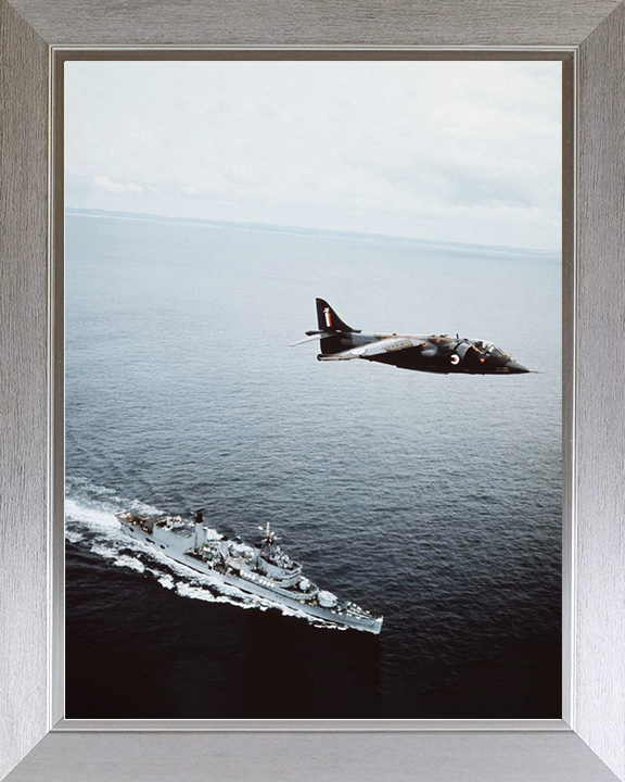 HMS Blake (C99) Royal Navy Tiger Class Light Cruiser From the Air Photo Print Wall Art Decor Posters, Prints, & Visual Artwork Hampshire Prints 10 x 8 Silver Frame No