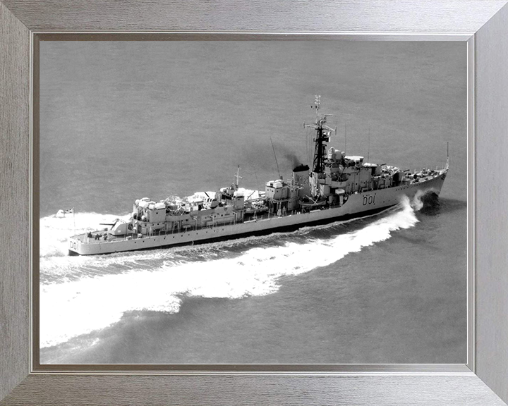 HMS Caprice (D01) Royal Navy C Class Destroyer High Starboard View Photo Print Wall Art Decor Posters, Prints, & Visual Artwork Hampshire Prints 10 x 8 Silver Frame No