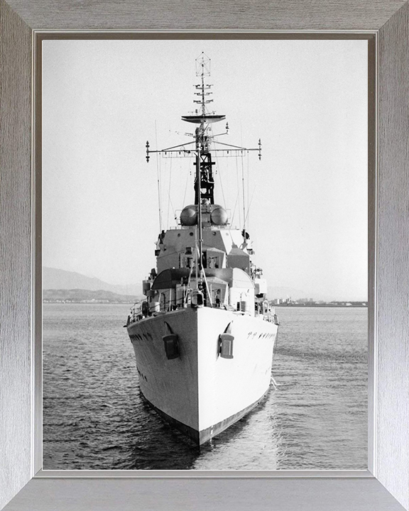 HMS Cavendish (D15) Royal Navy C Class Destroyer Bow View Photo Print Wall Art Decor Posters, Prints, & Visual Artwork Hampshire Prints 10 x 8 Silver Frame No