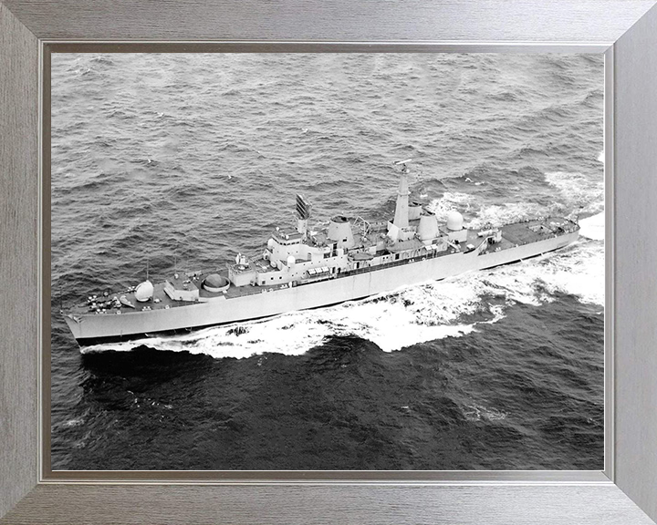 HMS Bristol (D23) Royal Navy Type 82 Destroyer From the Air Photo Print Wall Art Decor Posters, Prints, & Visual Artwork Hampshire Prints 10 x 8 Silver Frame No