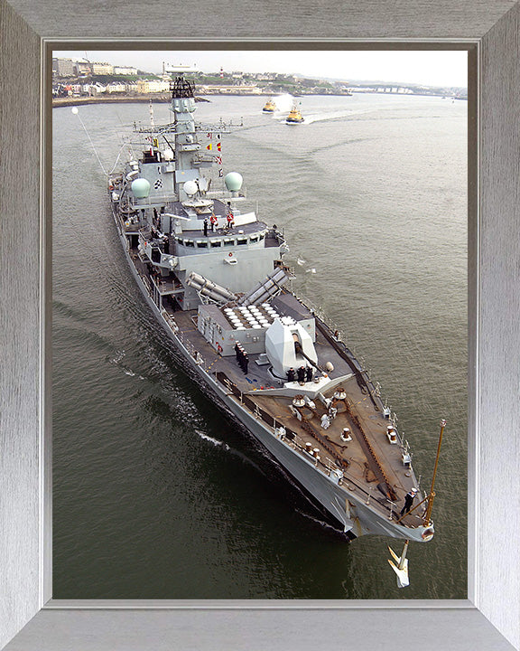 HMS Norfolk (F230) Photo Print - Plymouth - Royal Navy Type 23 Frigate Hampshire Prints 10 x 8 Silver Frame No