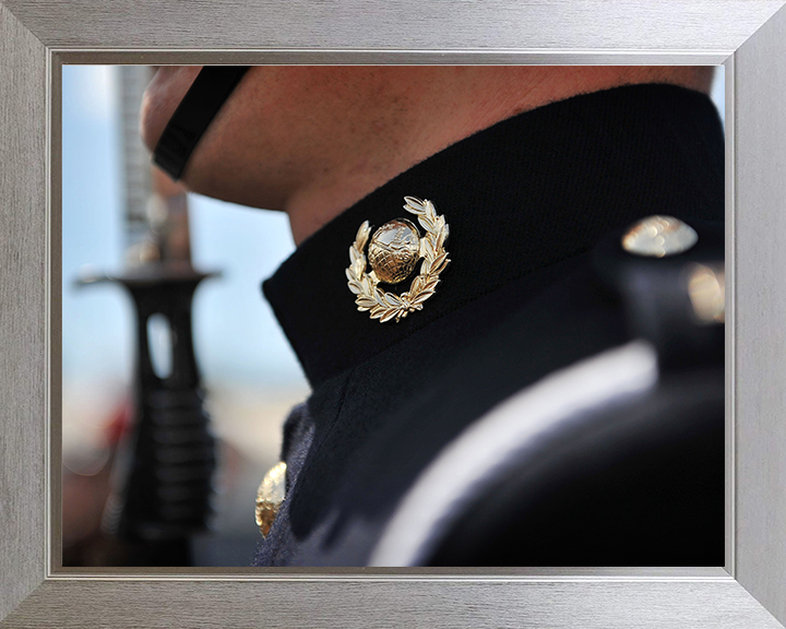 Royal Marine Commando number one uniform closeup Photo Print - Kings Squad Hampshire Prints 10 x 8 Silver Frame No
