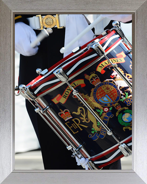 The Drum of a Royal marines band service drummer Photo Print or Framed Photo Print Hampshire Prints 10 x 8 Silver Frame No