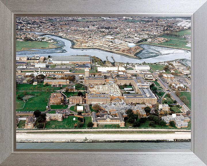 Royal Hospital Haslar Photo Print - Gosport - Royal Navy Shore Establishment Hampshire Prints 10 x 8 Silver Frame No