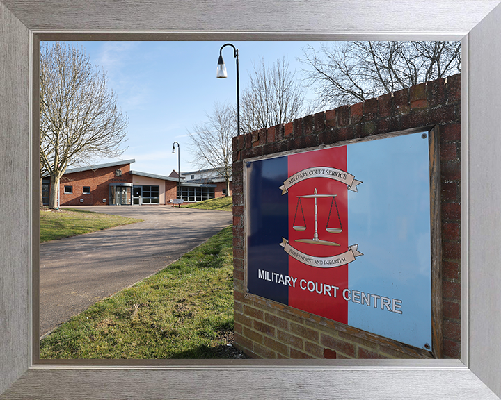 Bulford Military Court Centre Photo Print - British Army - Royal Navy - RAF Hampshire Prints 10 x 8 Silver Frame No