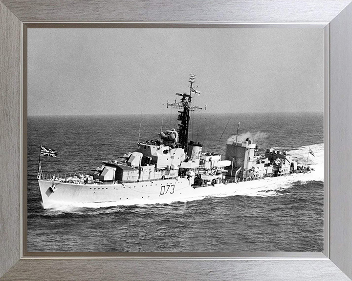 HMS Cavalier (D73) Royal Navy C Class Destroyer Port Side Photo Print Wall Art Decor Posters, Prints, & Visual Artwork Hampshire Prints 10 x 8 Silver Frame No