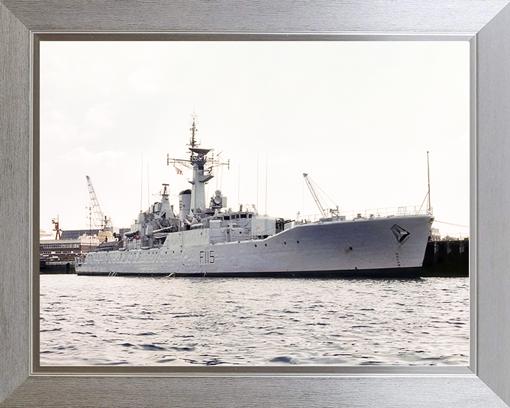 HMS Berwick (F115) Royal Navy Rothesay Class Frigate Portsmouth 1983 Photo Print Wall Art Decor Posters, Prints, & Visual Artwork Hampshire Prints 10 x 8 Silver Frame No
