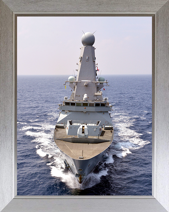 HMS Defender (D36) Photo Print - Indian Ocean 2016 - Royal Navy Type 45 Destroyer Posters, Prints, & Visual Artwork Hampshire Prints 10 x 8 Silver Frame No