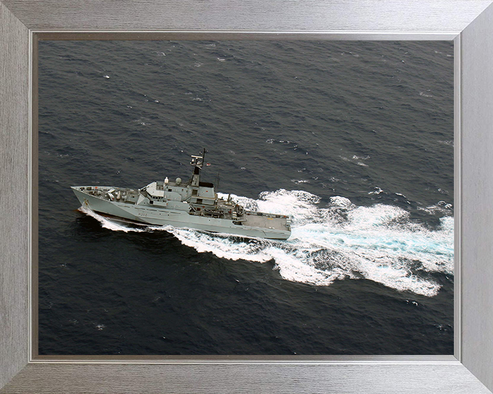 HMS Severn (P282) Photo Print - Caribbean 2015 - Royal Navy River Class Patrol Vessel Hampshire Prints 10 x 8 Silver frame No