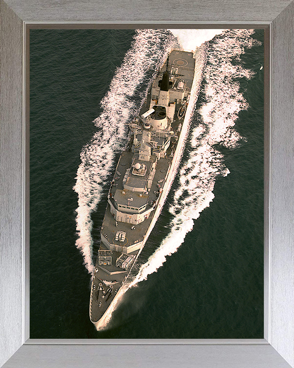 HMS Broadsword (F88) Photo Print - From Above - Royal Navy Type 22 Frigate