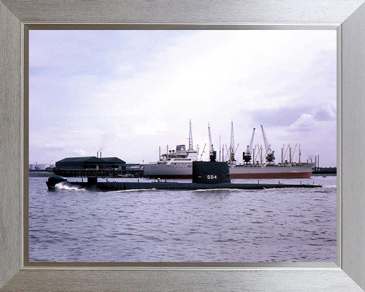 HMS Grampus S04 Royal Navy Porpoise class Submarine Photo Print or Framed Print - Hampshire Prints