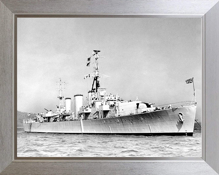 HMS Apollo (M01) Royal Navy Abdiel Class Minelayer Starboard View Warship Photo Print Wall Art Decor Posters, Prints, & Visual Artwork Hampshire Prints 10 x 8 Silver Frame No