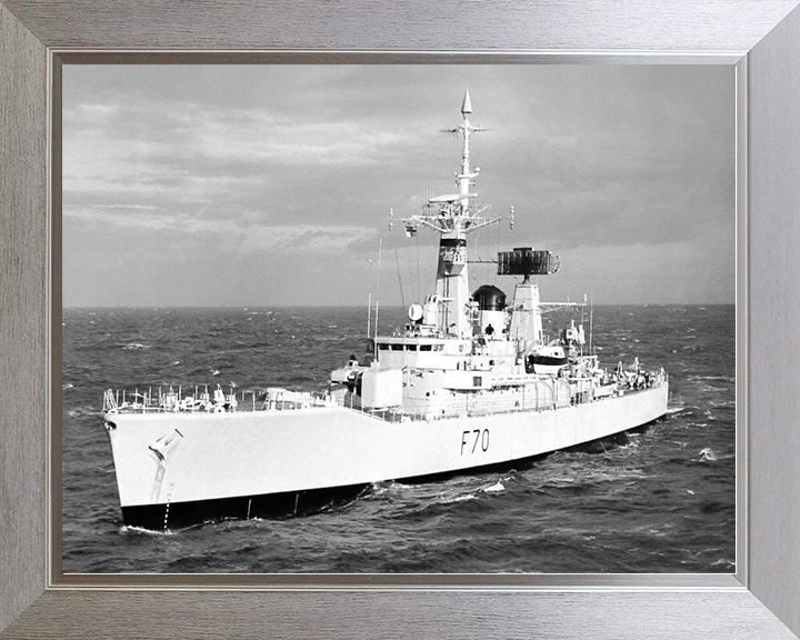 HMS Apollo (F70) Royal Navy Leander Class Frigate At Sea Photo Print Wall Art Decor Posters, Prints, & Visual Artwork Hampshire Prints 10 x 8 Silver Frame No