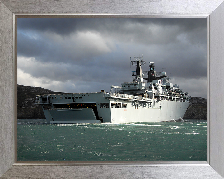 HMS Bulwark (L15) Photo Print - EX Joint Warrior 2008 - Royal Navy Albion Class Amphibious Ship Posters, Prints, & Visual Artwork Hampshire Prints 10 x 8 Silver Frame No