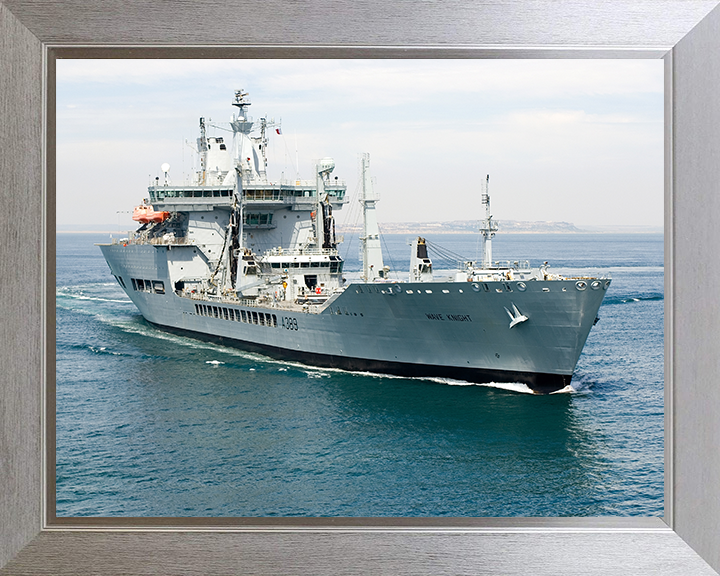 RFA Wave Knight (A389) Photo Print - At Sea July 2006 - Royal Fleet Auxiliary Wave Class Tanker Posters, Prints, & Visual Artwork Hampshire Prints 10 x 8 Silver Frame No