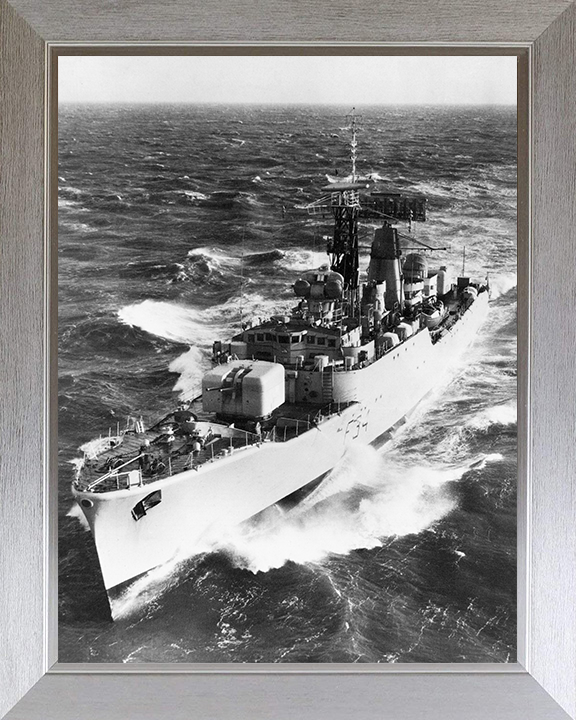 HMS Puma (F34) Photo Print - at sea 1965 - Royal Navy Leopard Class Frigate Posters, Prints, & Visual Artwork Hampshire Prints 10 x 8 Silver frame No