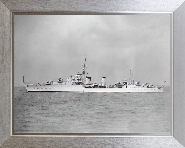HMS Afridi (F07) Royal Navy Tribal Class Destroyer Photo Print Warship Wall Art Posters, Prints, & Visual Artwork Hampshire Prints 10 x 8 Silver Frame No