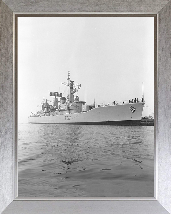 HMS Andromeda (F57) Royal Navy Leander Class Frigate Low Starboard View Photo Print Wall Art Decor Posters, Prints, & Visual Artwork Hampshire Prints 10 x 8 Silver Frame No