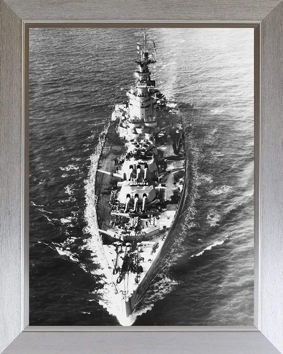 HMS Nelson (28) Photo Print - at sea - Royal Navy Nelson Class Battleship Hampshire Prints 10 x 8 Silver Frame No