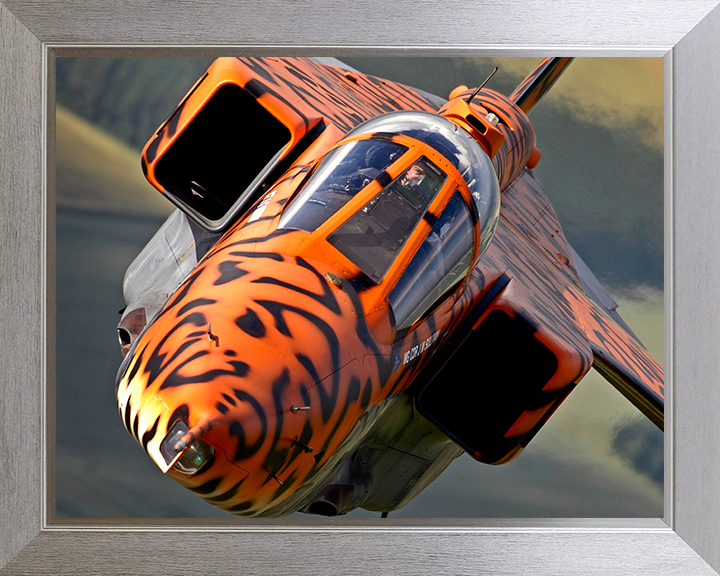 RAF Jaguar Final Flight with special Livery Photo Print - Royal Air Force Aircraft Posters, Prints, & Visual Artwork Hampshire Prints 10 x 8 Silver Frame No