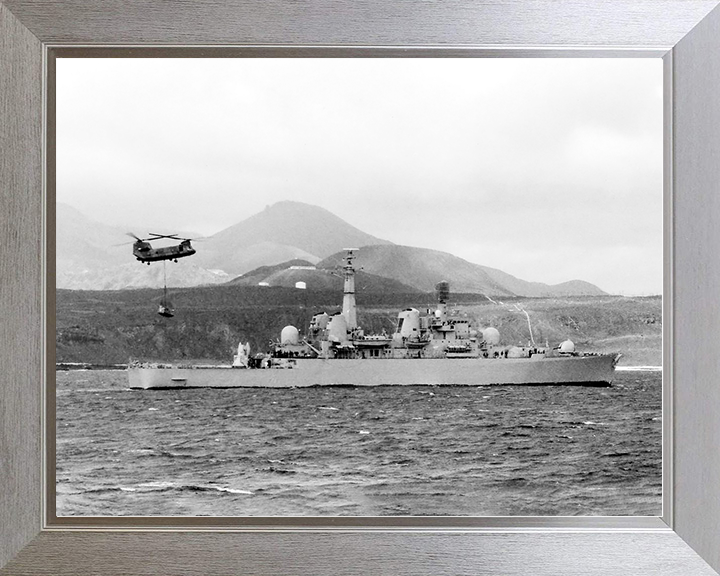 HMS Bristol (D23) Royal Navy Type 82 Destroyer Falklands Photo Print Wall Art Decor Posters, Prints, & Visual Artwork Hampshire Prints 10 x 8 Silver Frame No