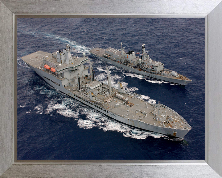 RFA Wave Ruler (A390) Photo Print - During a RAS 2006 - Royal Fleet Auxiliary Wave Class Fleet Tanker Posters, Prints, & Visual Artwork Hampshire Prints 10 x 8 Silver Frame No