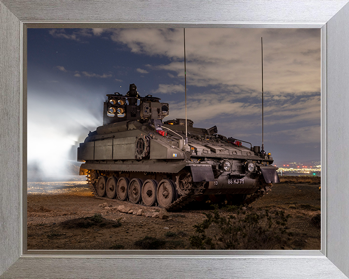 British Army Stormer combat vehicle With Starstreak Photo Print Wall Art Military Poster Posters, Prints, & Visual Artwork Hampshire Prints 10 x 8 Silver Frame No