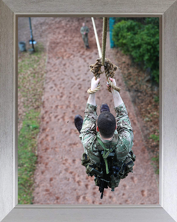 Royal Marine Recruit Commando test Tarzan Assault Course | Photo Print | Framed Print | Military | Wall Art | Decor | Photography | CTCRM Lympstone Hampshire Prints