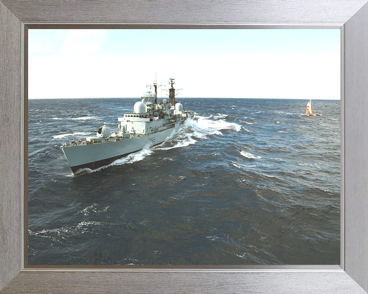 HMS Liverpool (D92) Photo Print - Atlantic Ocean 2005 - Royal Navy Type 42 Destroyer Posters, Prints, & Visual Artwork Hampshire Prints 10 x 8 Silver Frame No