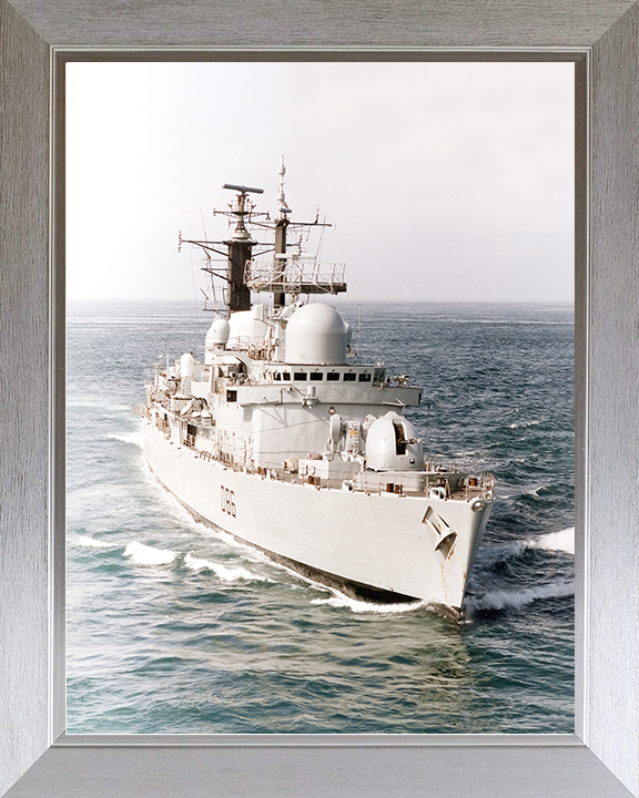 HMS Birmingham (D86) Royal Navy Type 42 Destroyer Underway Photo Print Wall Art Decor Posters, Prints, & Visual Artwork Hampshire Prints 10 x 8 Silver Frame No