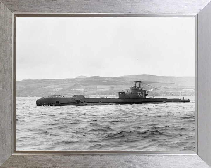 HMS Sea Devil (P244) Photo Print - Port Side View - Royal Navy S Class Submarine Hampshire Prints 10 x 8 Silver Frame No