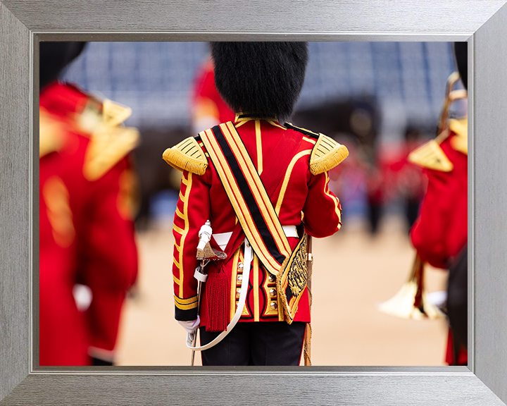 Household Division Drum Major Photo Print - British Army Hampshire Prints 10 x 8 Silver Frame No