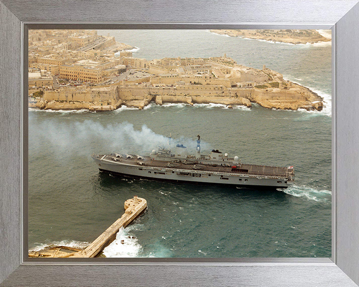 HMS Illustrious (R06) Photo Print - Malta 2000 - Royal Navy Invincible Class Aircraft Carrier