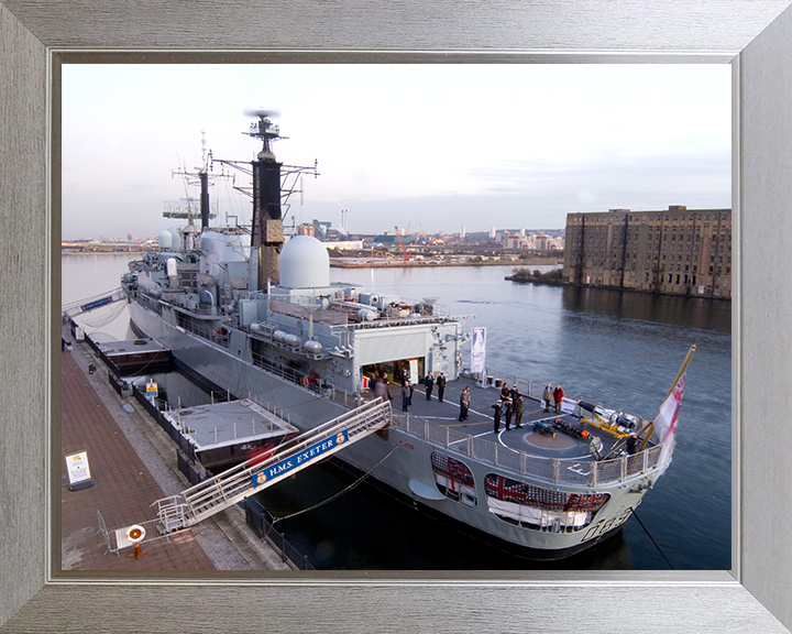 HMS Exeter (D89) Photo Print - London Boat Show 2008 - Royal Navy Type 42 Destroyer Posters, Prints, & Visual Artwork Hampshire Prints 10 x 8 Silver Frame No