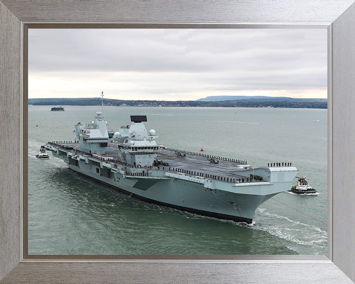 HMS Prince of Wales R09 Royal Navy Queen Elizabeth Class aircraft carrier Photo Print or Framed Print - Hampshire Prints