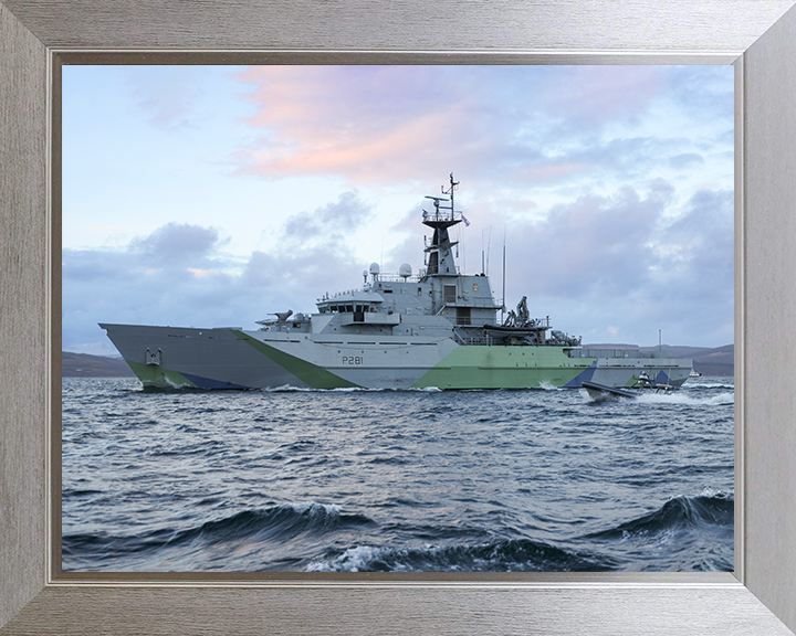 HMS Tyne (P281) Photo Print - With USV 2025 - Royal Navy River Class Patrol Vessel